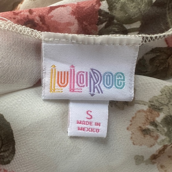 LuLaRoe Kimono with Floral Design - Picture 2 of 4